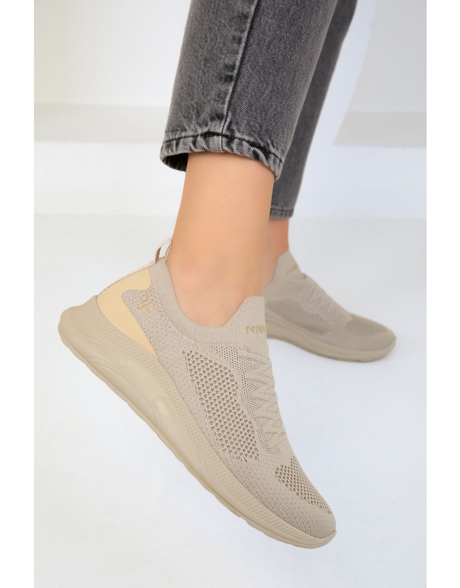 Beige Women's Sneakers
