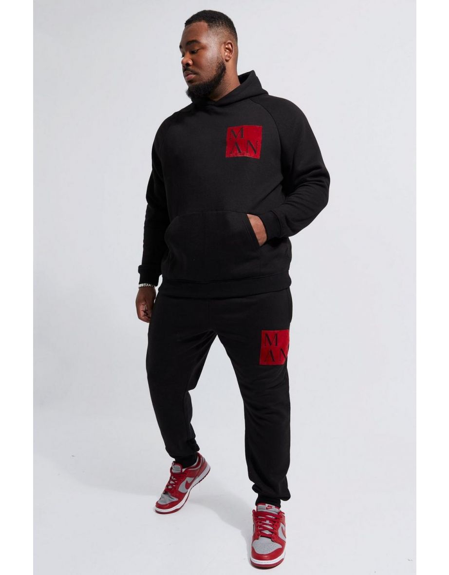 Shop Plus Roman Man Box Graphic Tracksuit black Online in Qatar VogaCloset