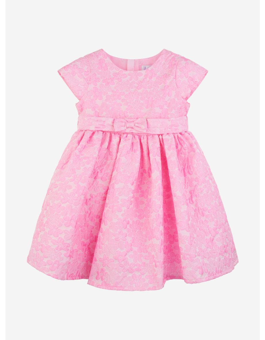 Girls Daisy Damask Party Dress in Pink