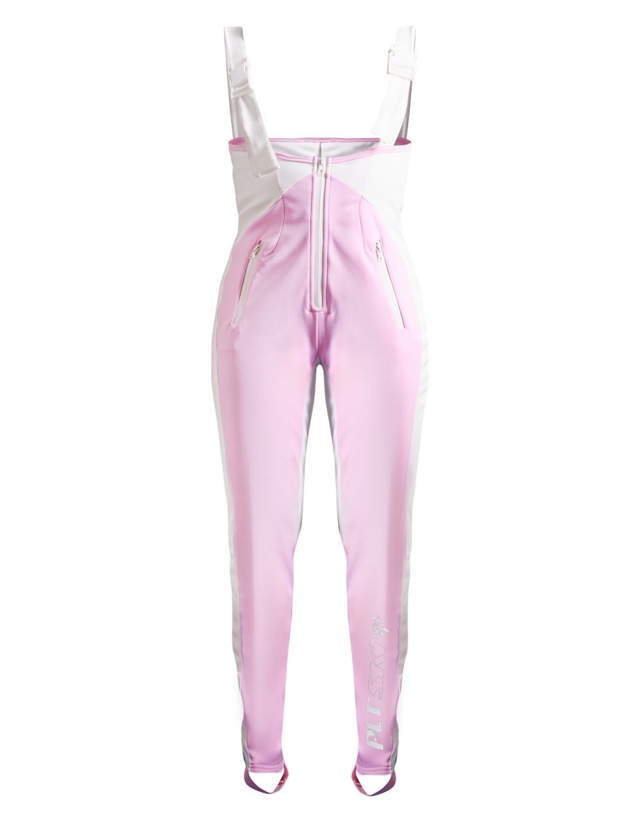 PRETTYLITTLETHING SKI Pink Scuba Salopettes - 4
