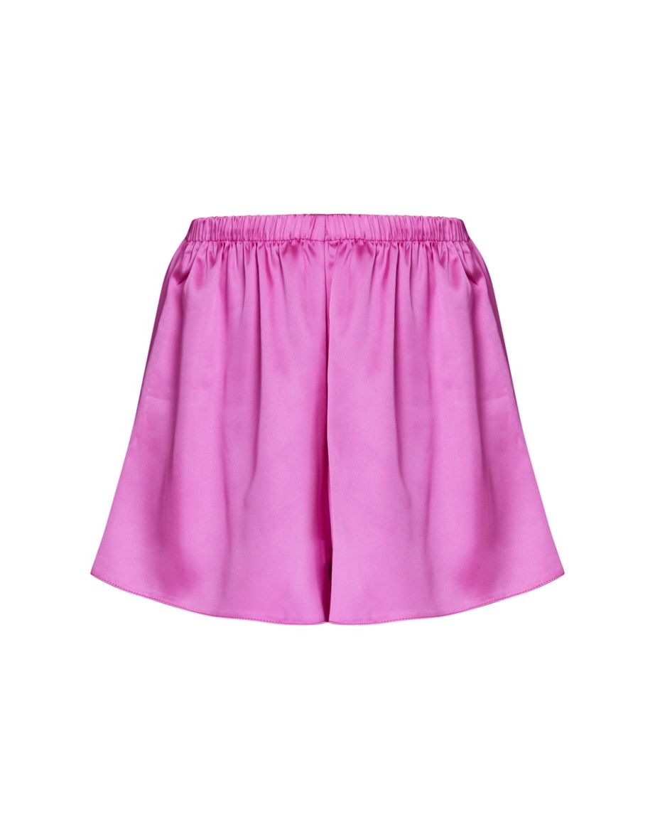 Hot Pink Satin Floaty Shorts - 5