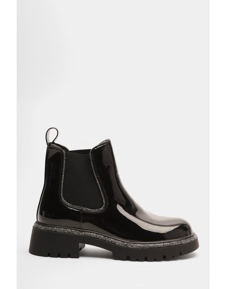 Quiz black best sale ankle boots