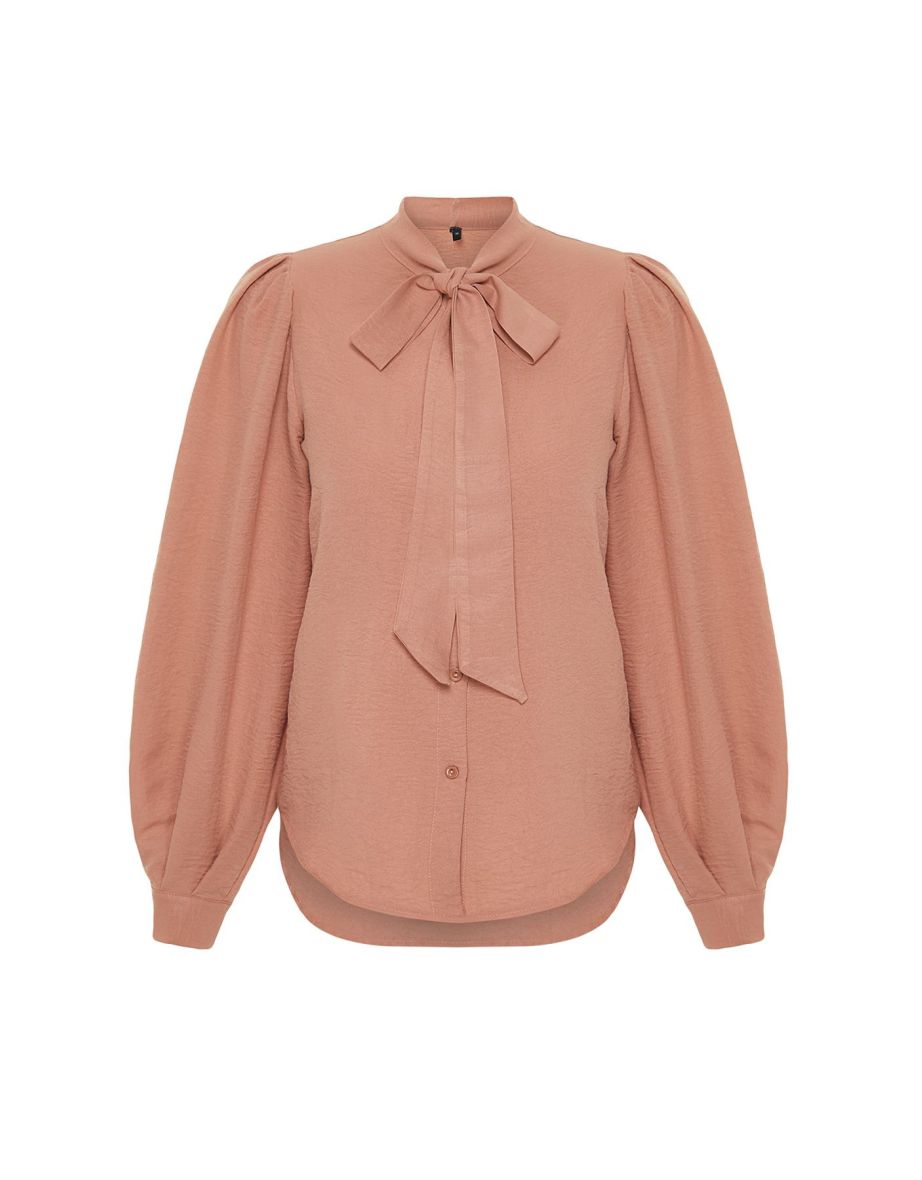 Rose Scarf Woven Shirt - 7