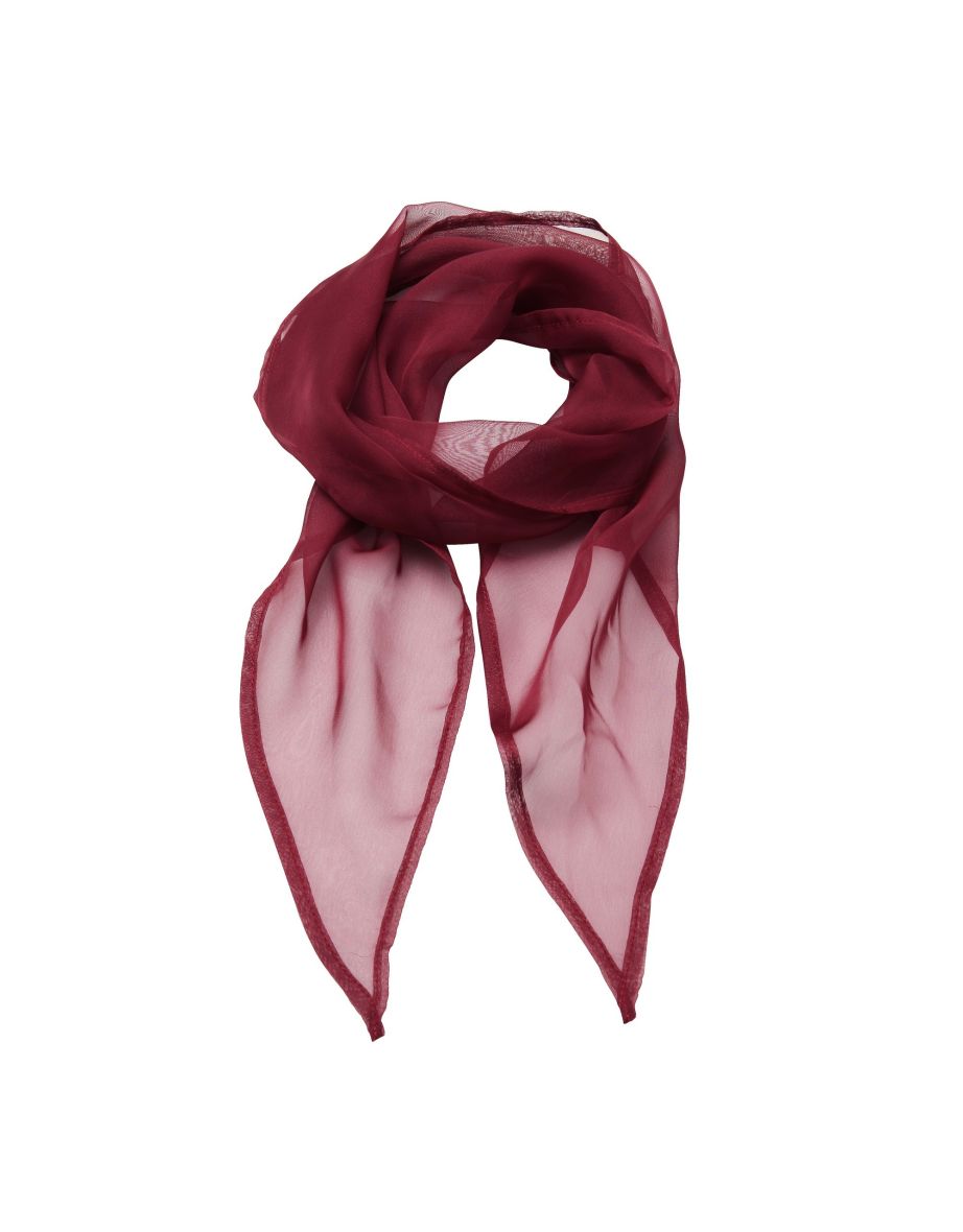 Premier Ladies/Womens Work Chiffon Formal Scarf - Burgundy - 1
