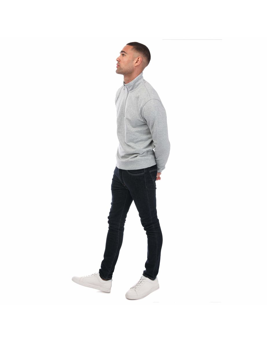 Men's Farah Aintree Organic Half Zip Sweatshirt in Grey - 3