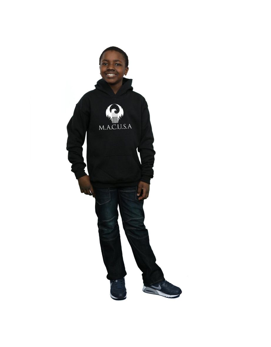 Fantastic Beasts Boys MACUSA Logo Hoodie - Black - 3