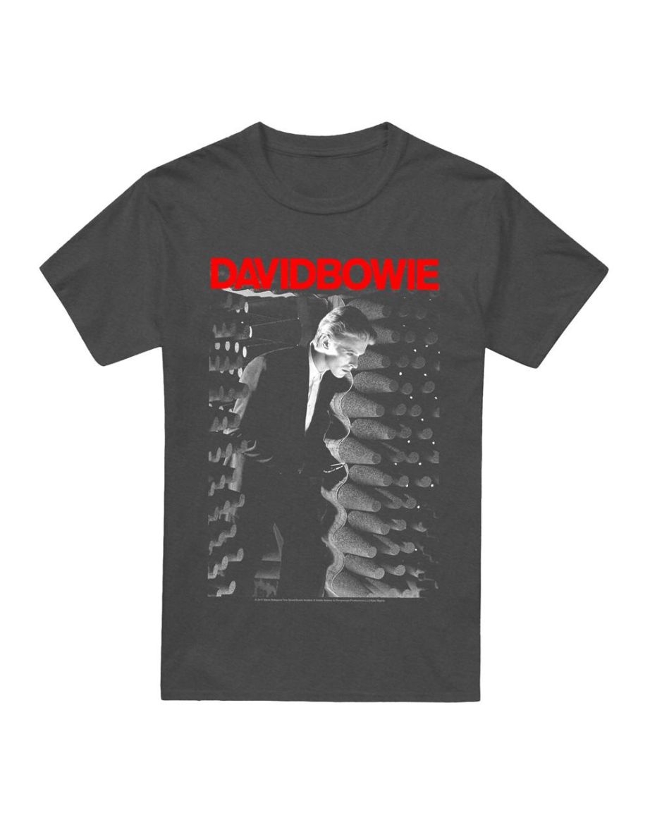 David Bowie Unisex Adult Station to Station T-Shirt - Charcoal