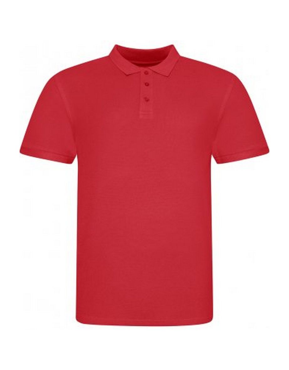 Awdis Mens Piqu Cotton Short-Sleeved Polo Shirt - Fire