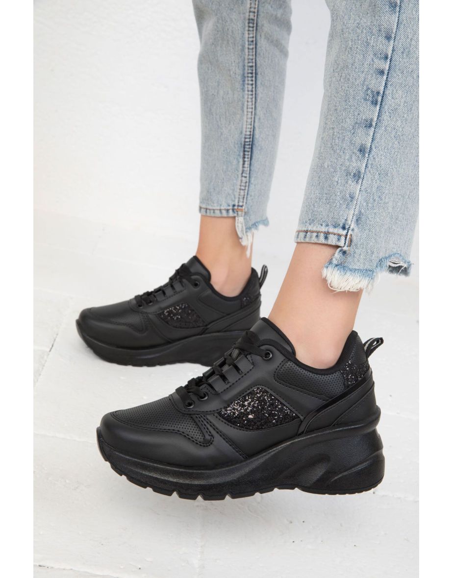 Black-Black Women's Sneakers