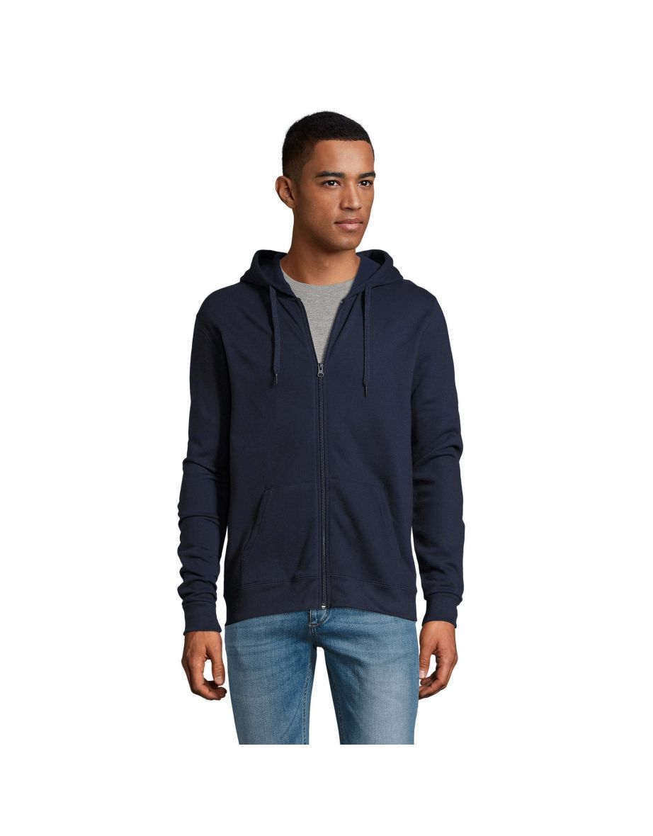 SOLS Mens Stone Zip Up Plain Hoodie - French Navy - 3
