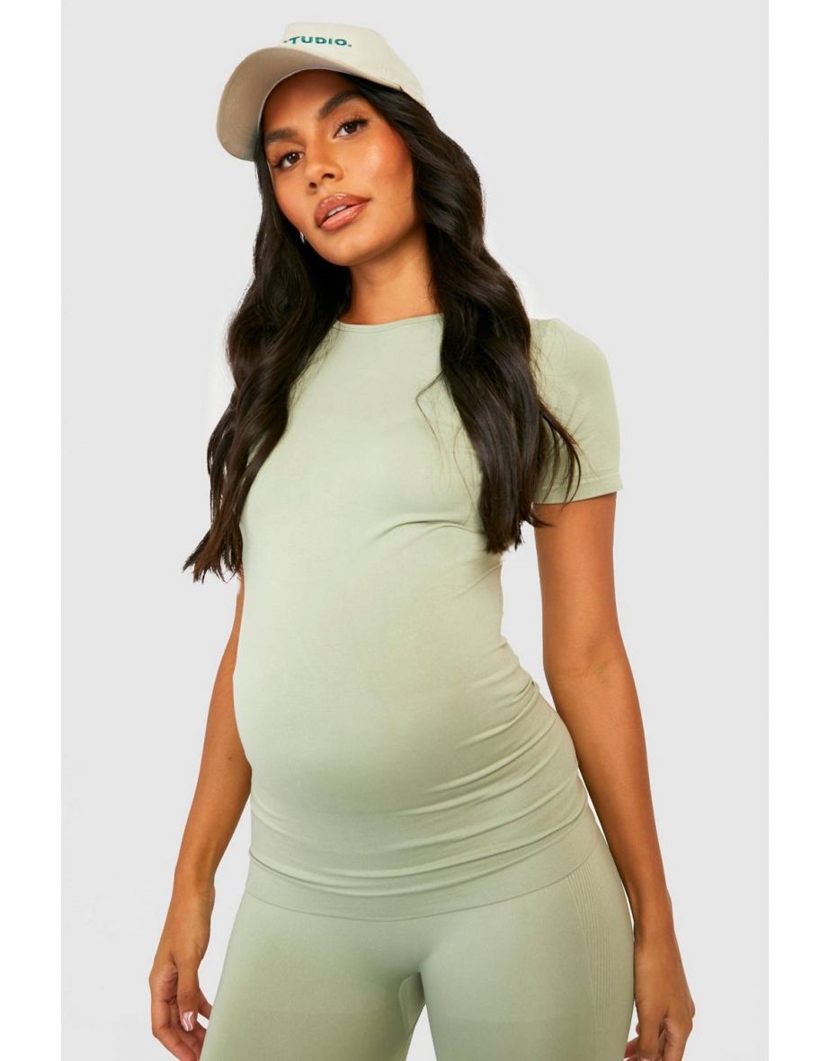 Maternity Active Seamless T-shirt - sage