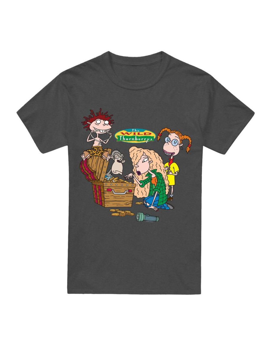 The Wild Thornberrys Unisex Adult Treasure Hunt T-Shirt - Charcoal