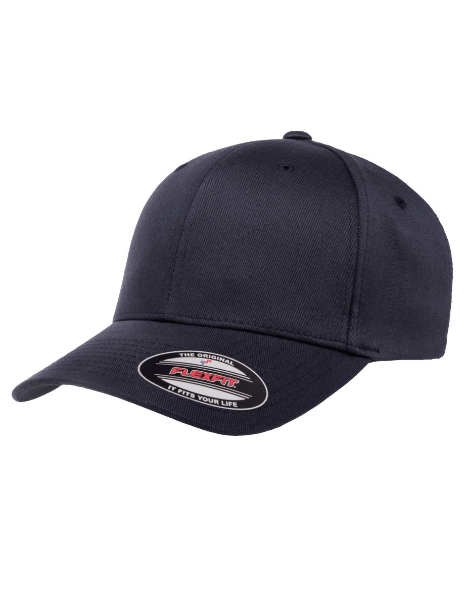 Yupoong Mens Flexfit Fitted Baseball Cap - Dark Navy/Dark Navy