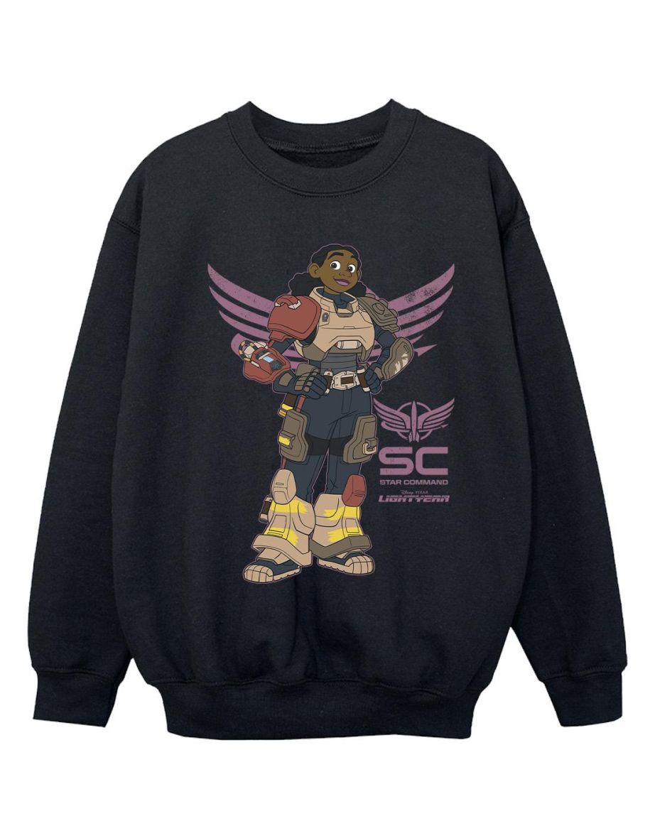 Disney Girls Lightyear Izzy Star Command Sweatshirt - Black