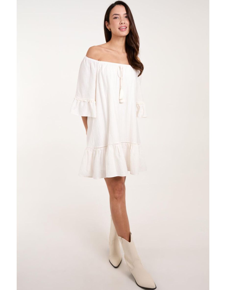 On Off Shoulder Tunic Dress