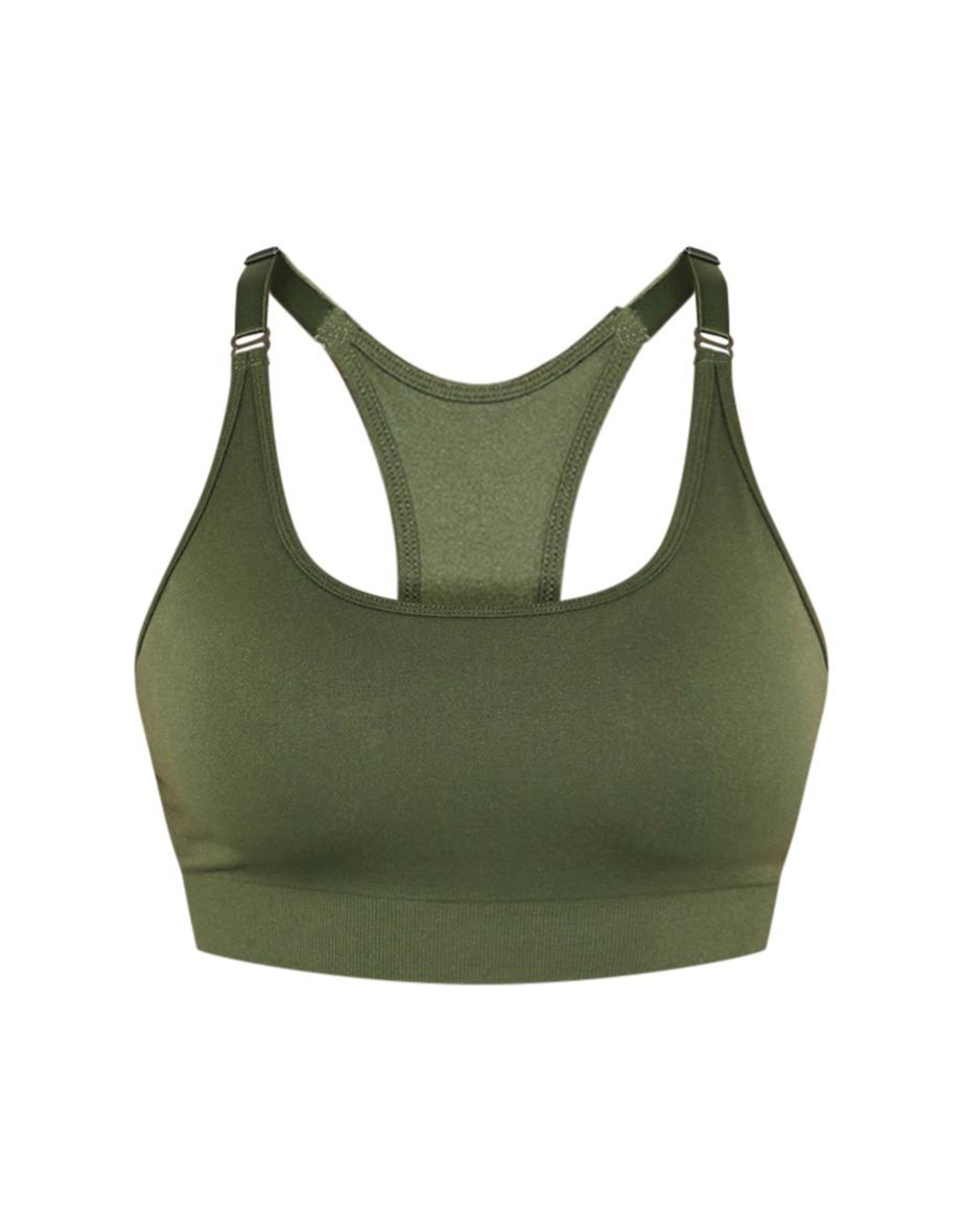 Shape Forest Green Seamless Active Cupped Sports Bra - 4