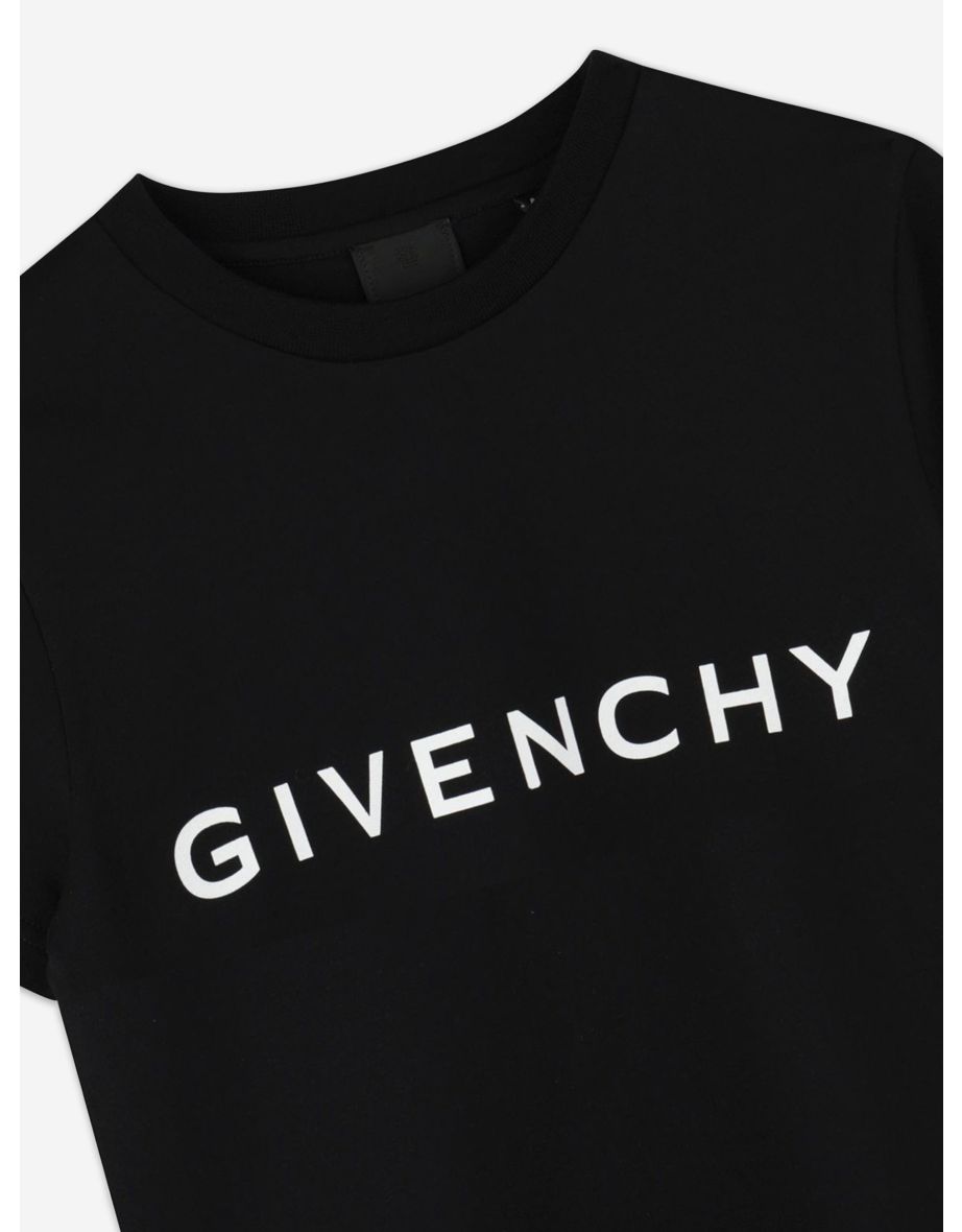 Givenchy Boys Logo Print T-Shirt in Black - 2