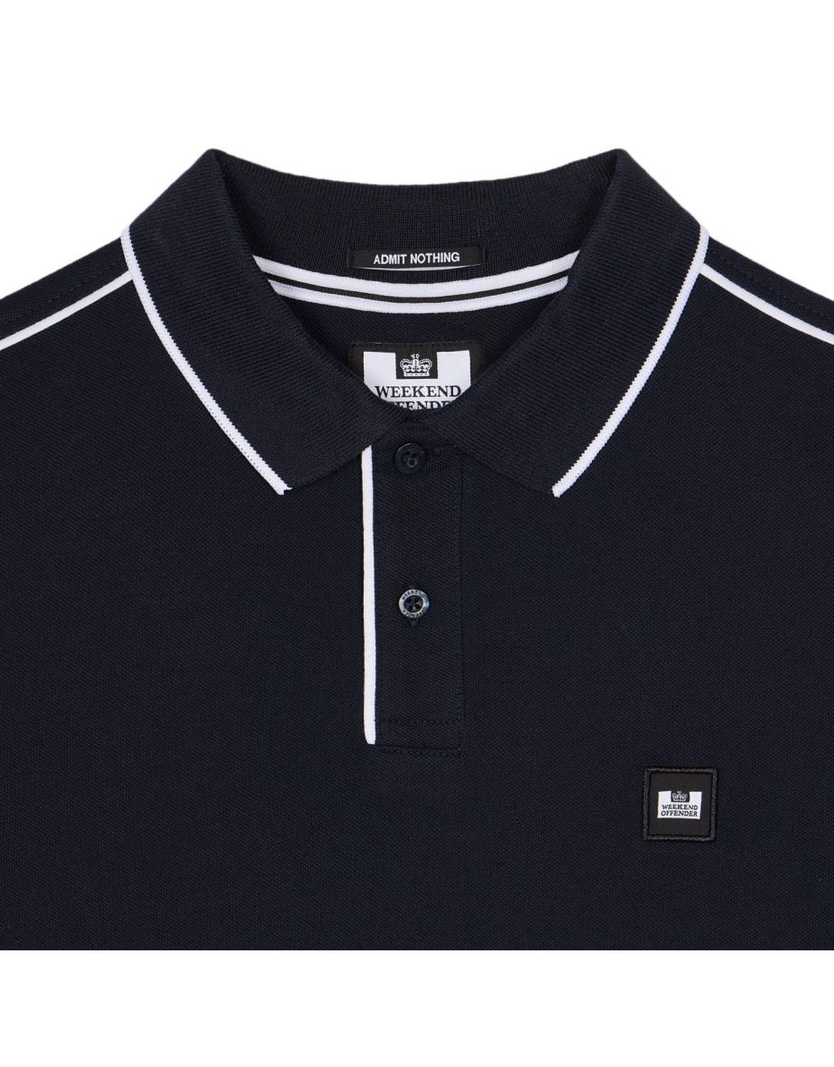 Men's Weekend Offender Astola Piping Detail Polo Shirt - 4