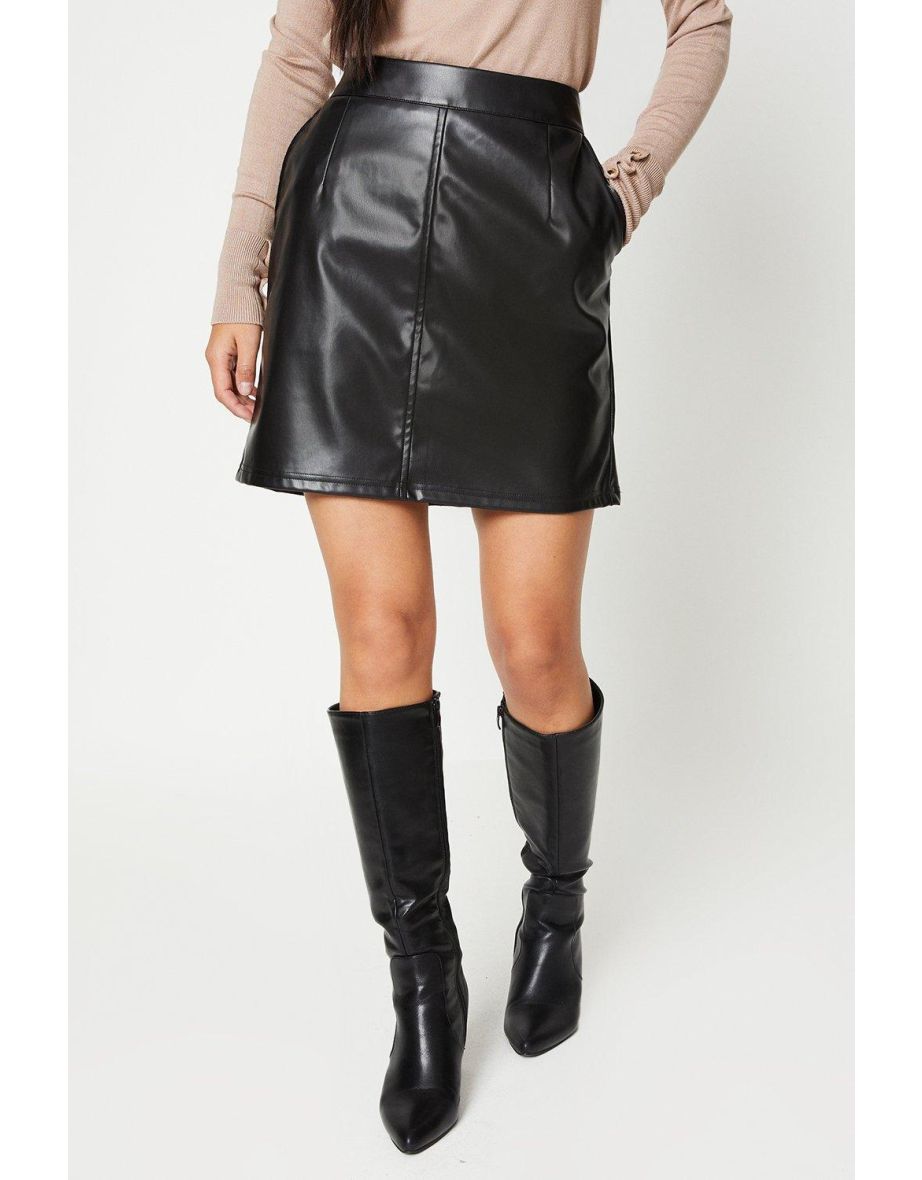 Dorothy perkins faux leather pencil cheap skirt