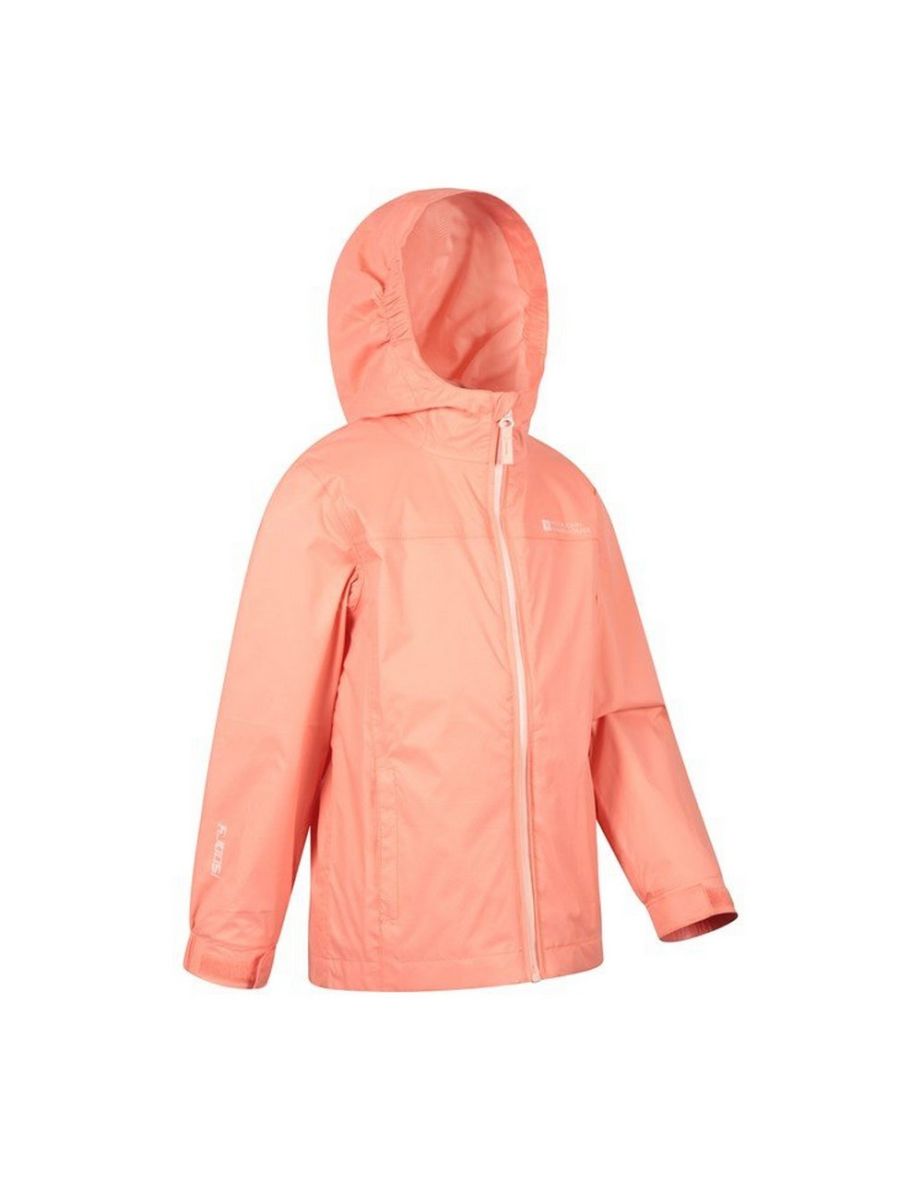 Mountain Warehouse Childrens/Kids Torrent Taped Seam Waterproof Jacket - Coral - 3