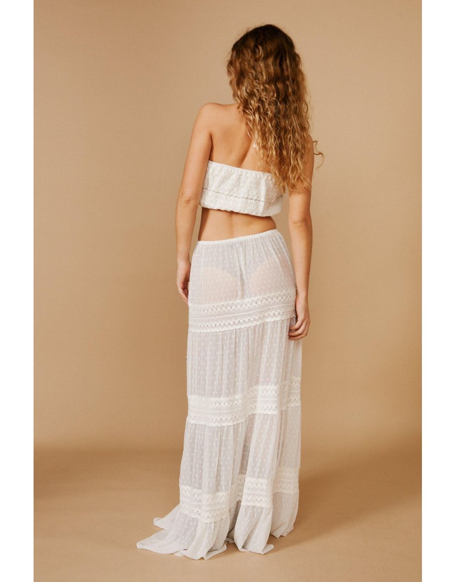 Maxi skirt and bandeau top best sale