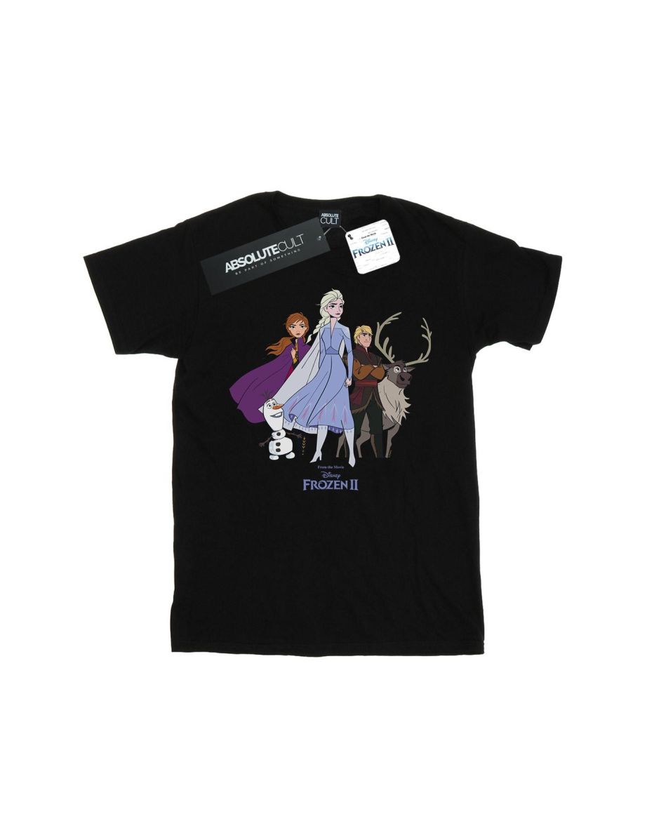 Disney Boys Frozen 2 Group T-Shirt - Black - 1