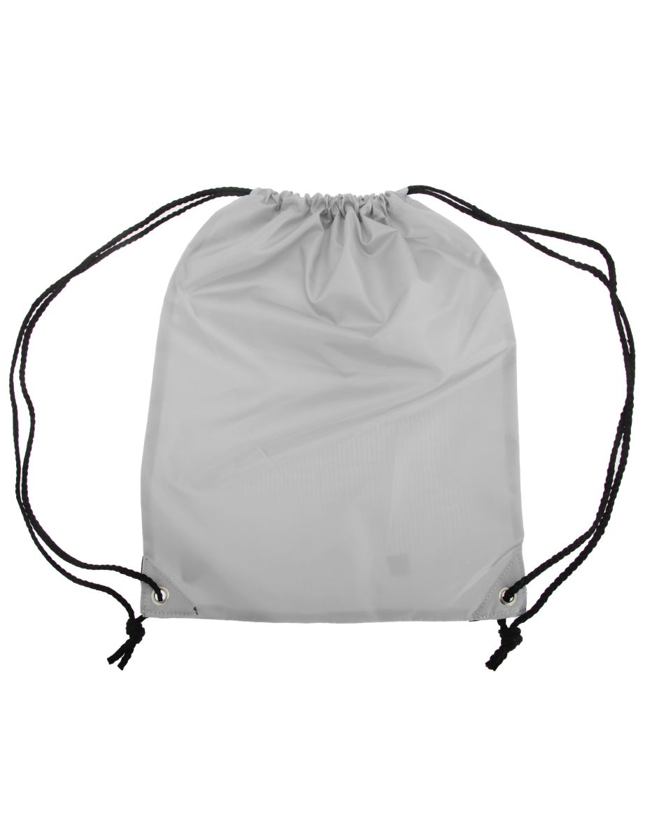 Shugon Stafford Plain Drawstring Tote Bag - 13 Litres (Pack of 2) - Silver Grey