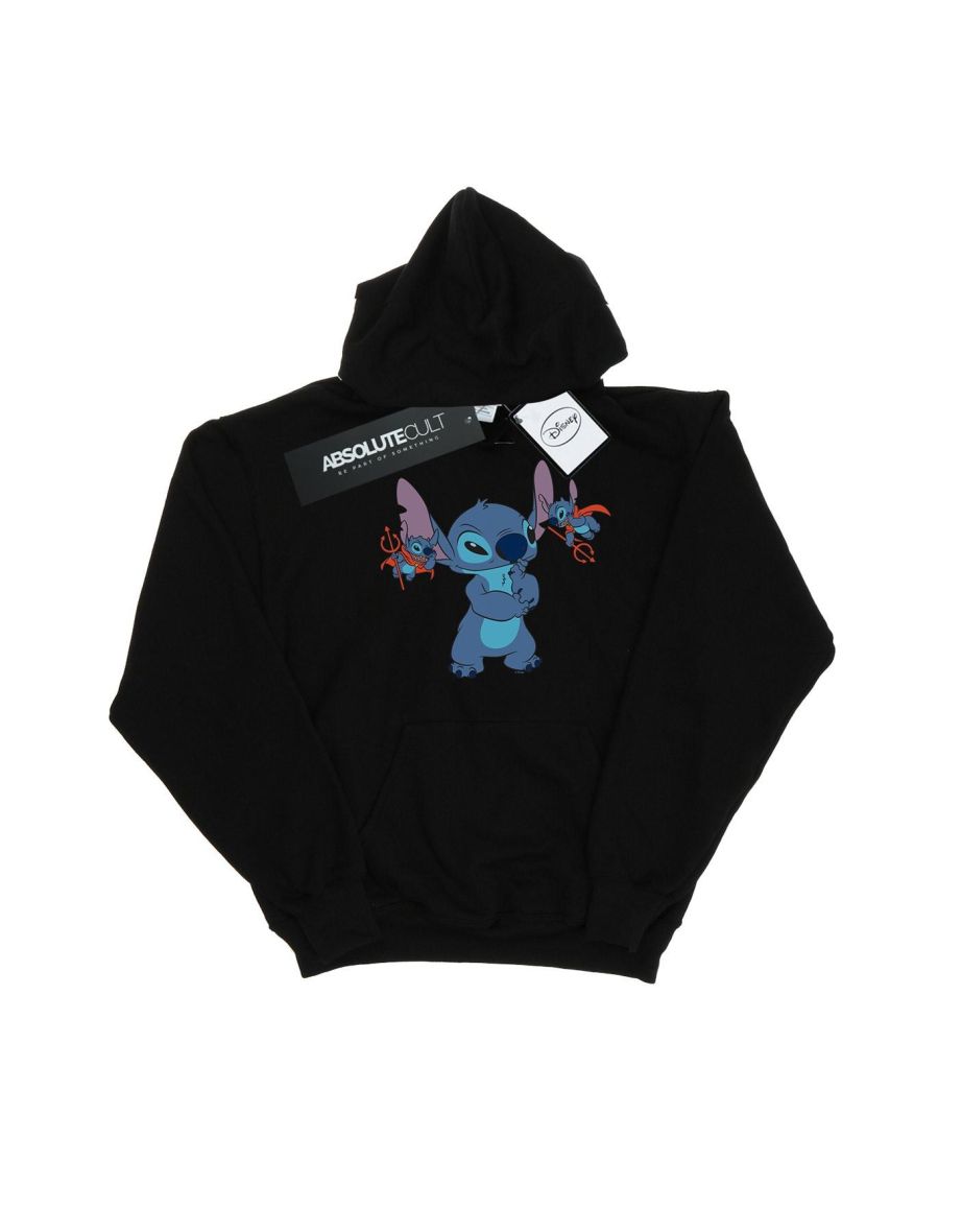 Disney Mens Lilo And Stitch Little Devils Hoodie - Black