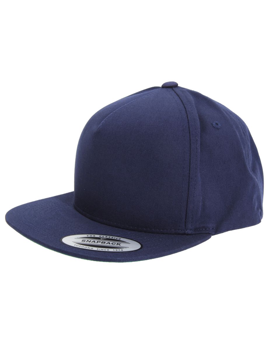 Yupoong Flexfit Unisex Plain Classic 5 Panel Snapback Cap - Navy