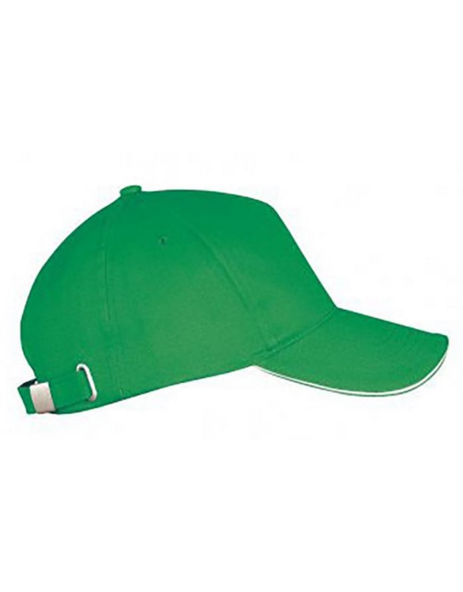 SOLS Unisex Long Beach Cap - Kelly Green/White