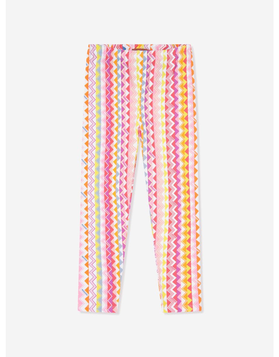 Girls Zigzag Leggings in Multicolour