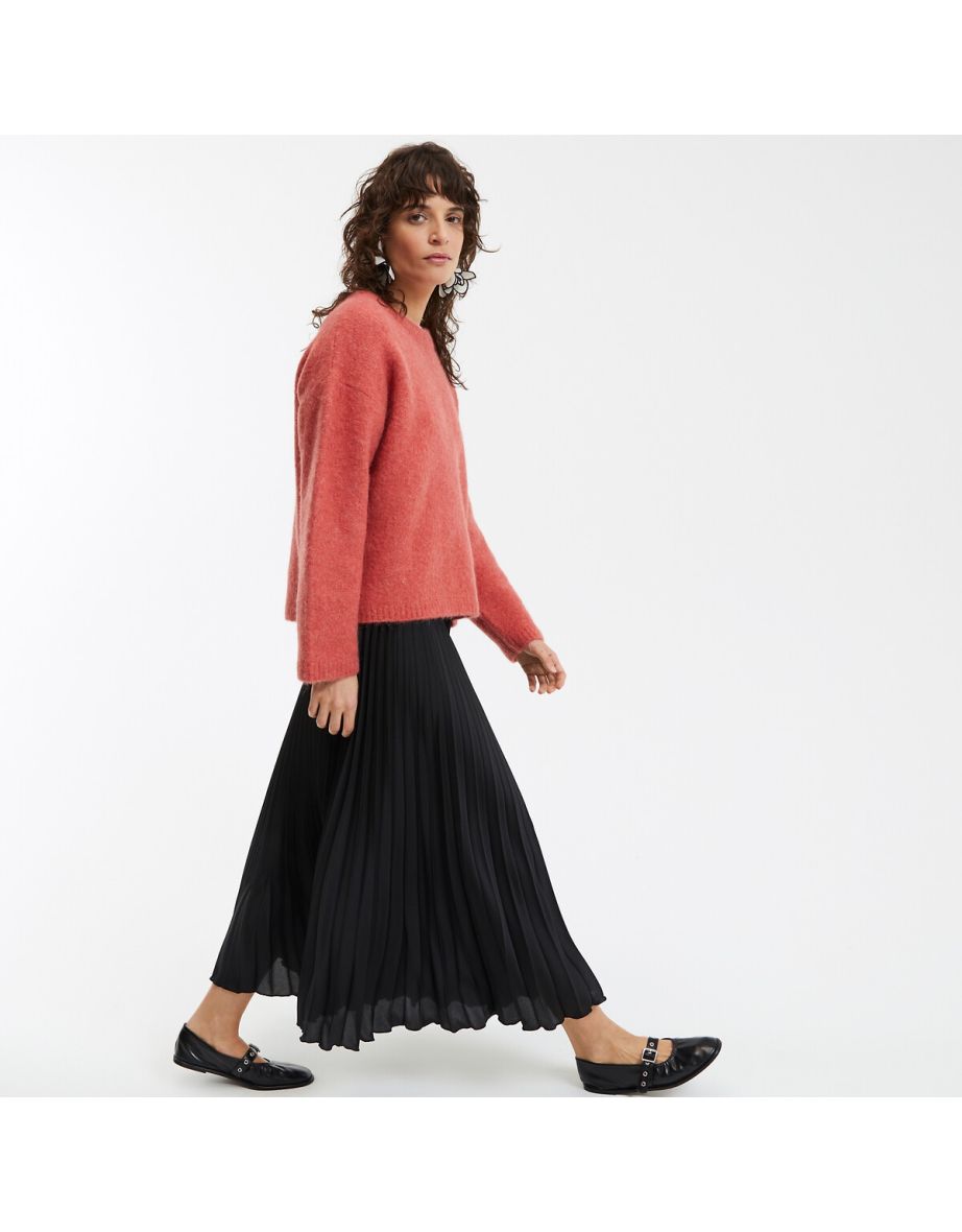 Pleated Maxi Skirt