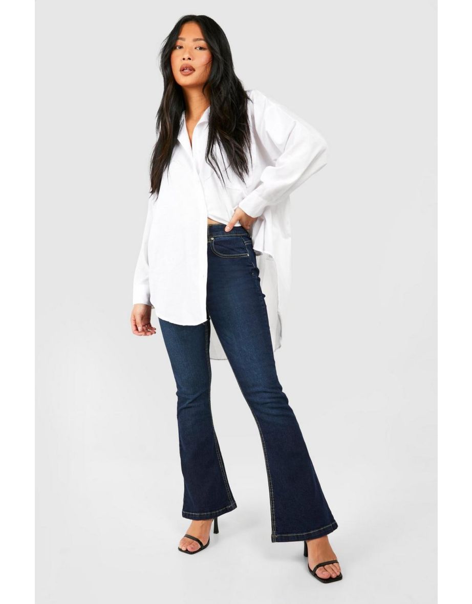 Petite Basics Flared Jeans - indigo