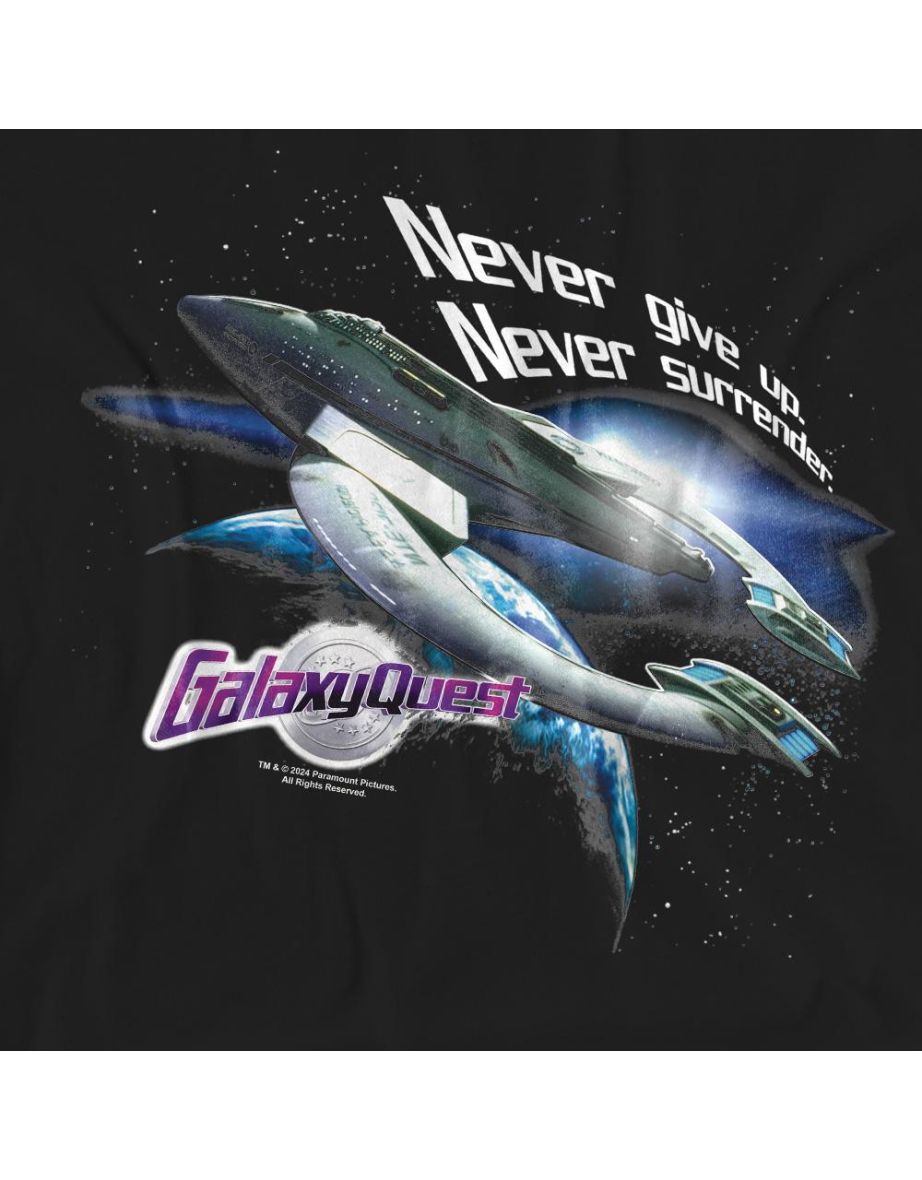 Galaxy Quest Unisex Adult Never Surrender T-Shirt - Black - 3