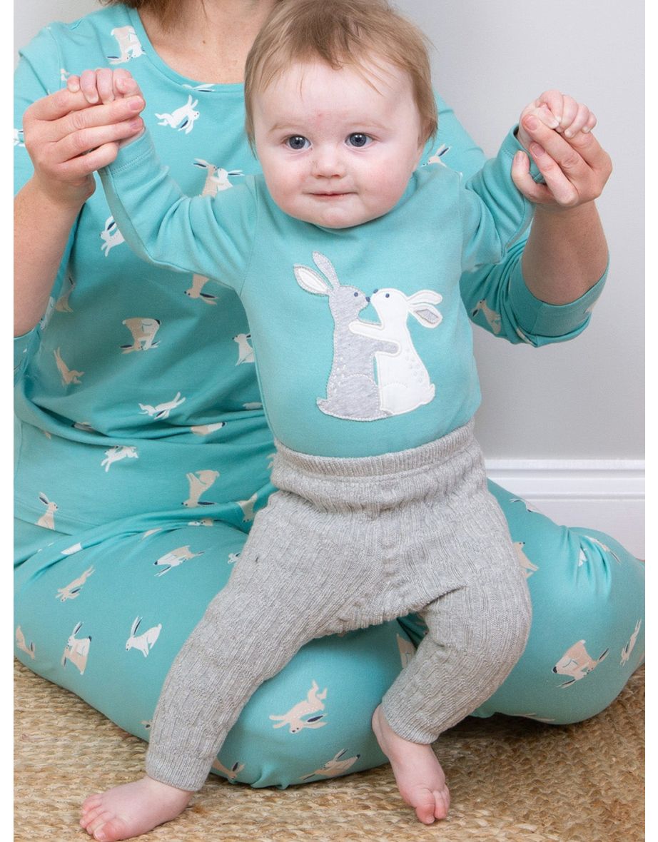 Cable knit leggings