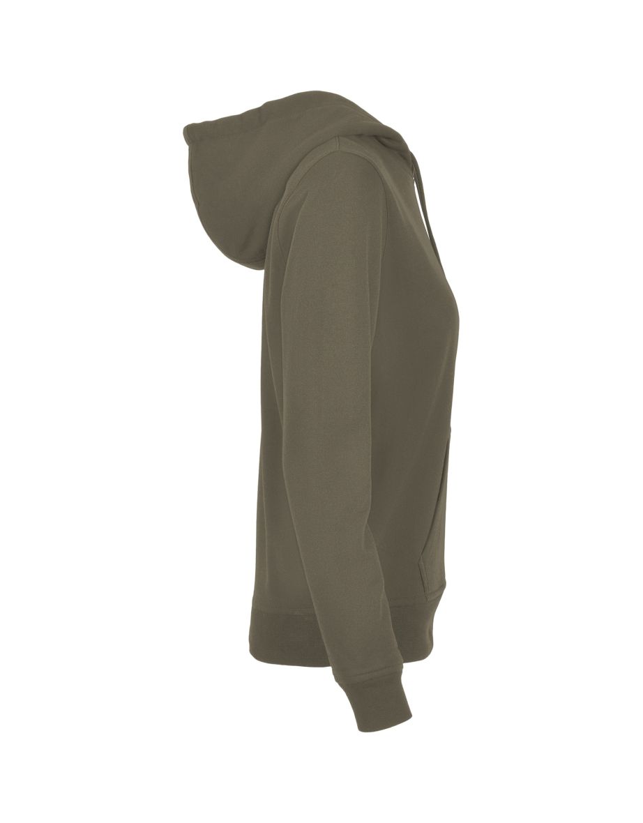 Womens/Ladies Basic Hoodie - Olive - 3