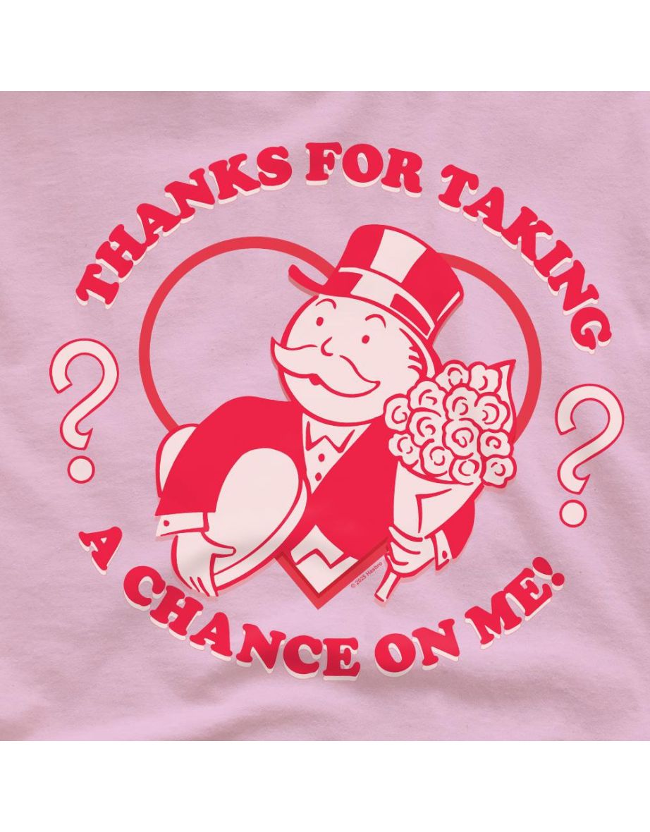 Monopoly Mens Taking A Chance T-Shirt - Light Pink - 3