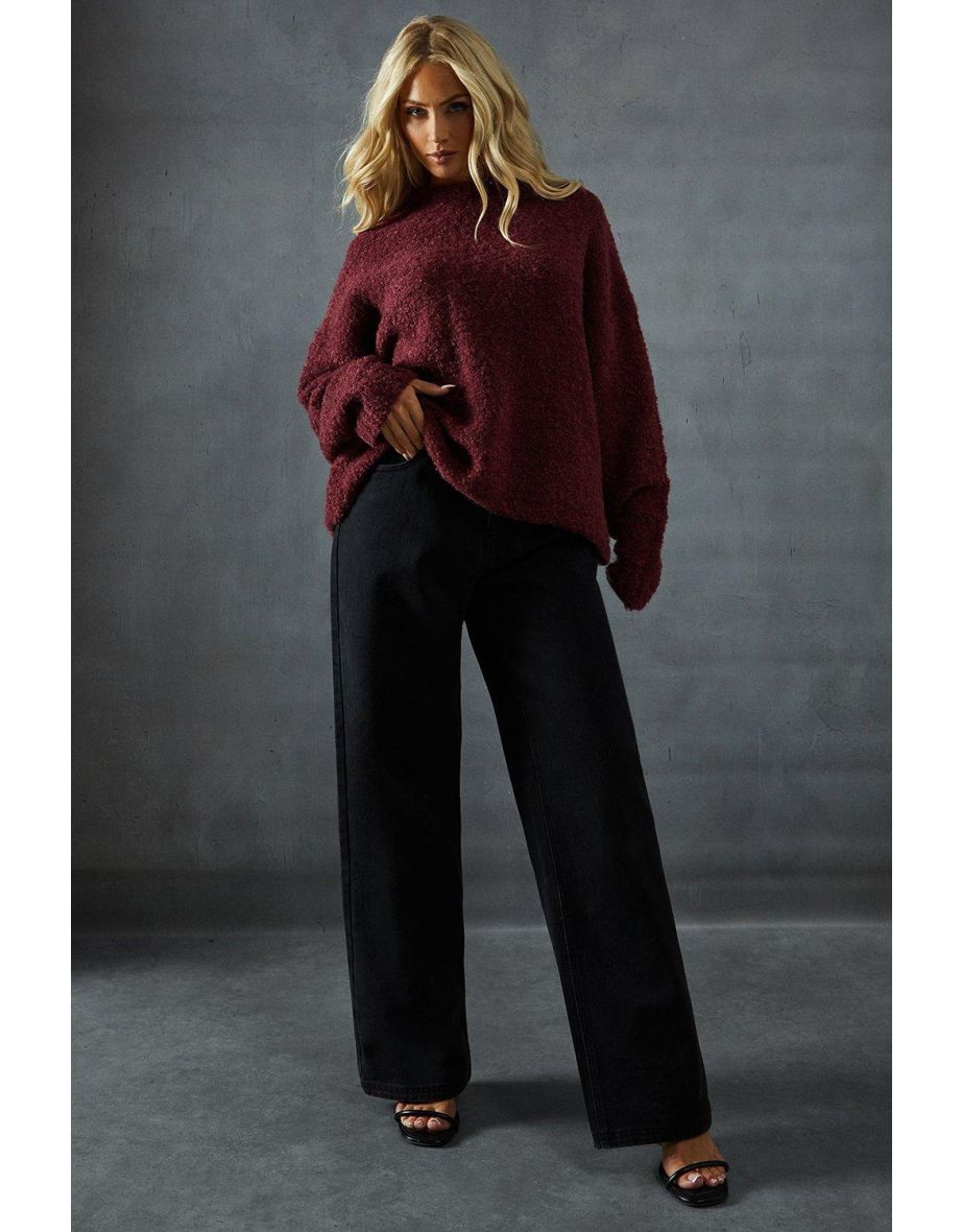 Knitted Crew Neck Oversized Jumper