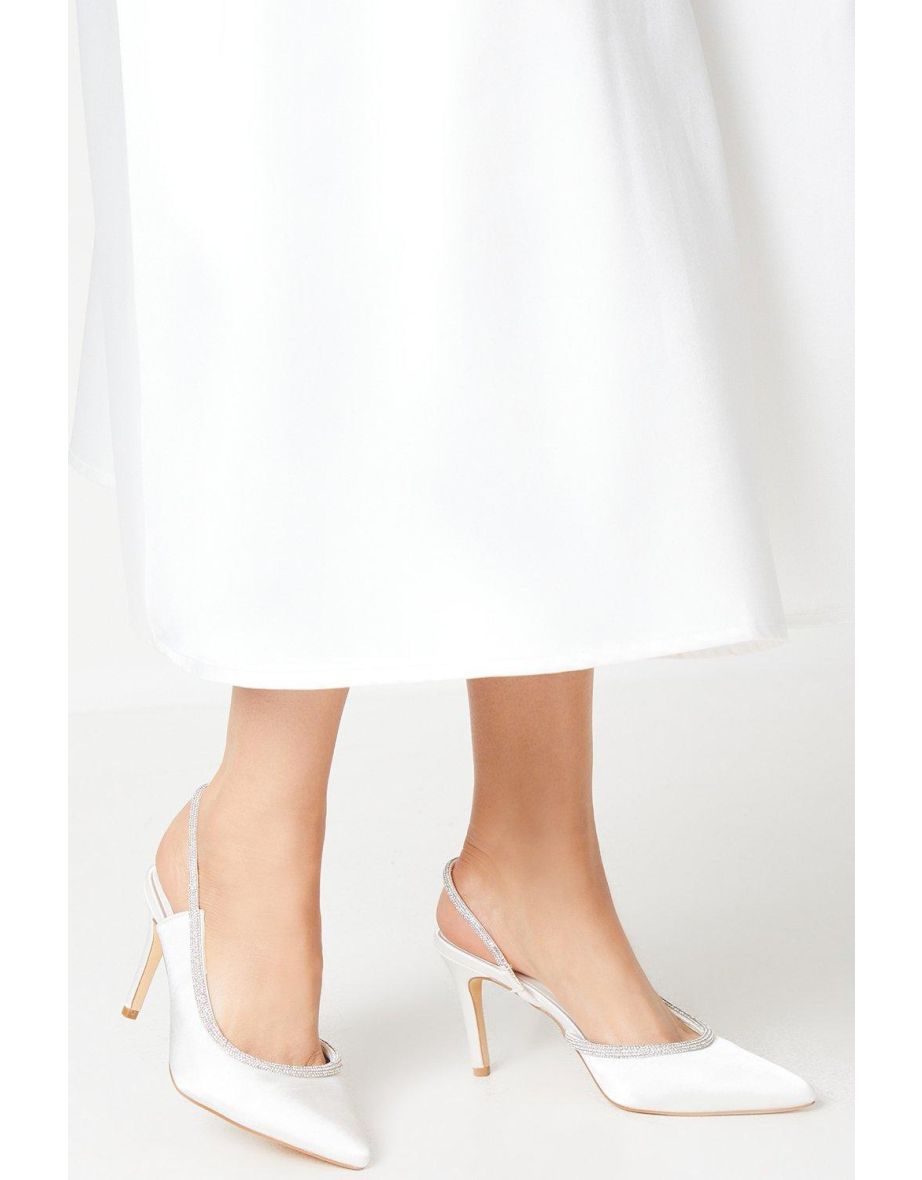 Satin slingback shoes online