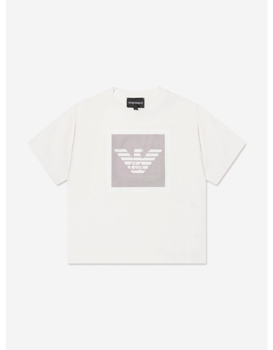 Shop Boys Logo T Shirt In White Online in Bahrain VogaCloset