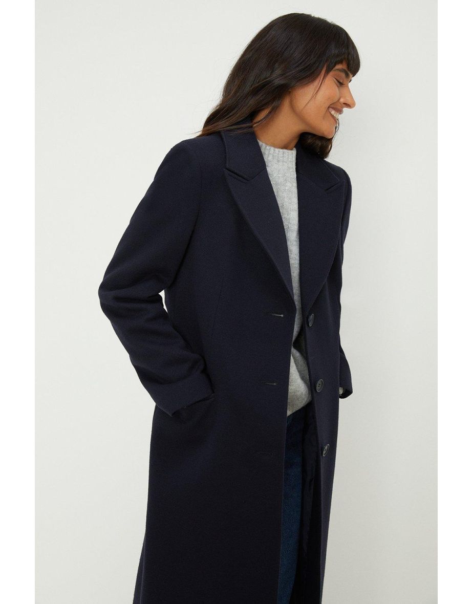 Dorothy perkins single hot sale breasted coat