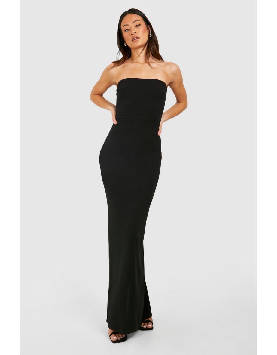 Tall Maxi Bandeau Dress - black
