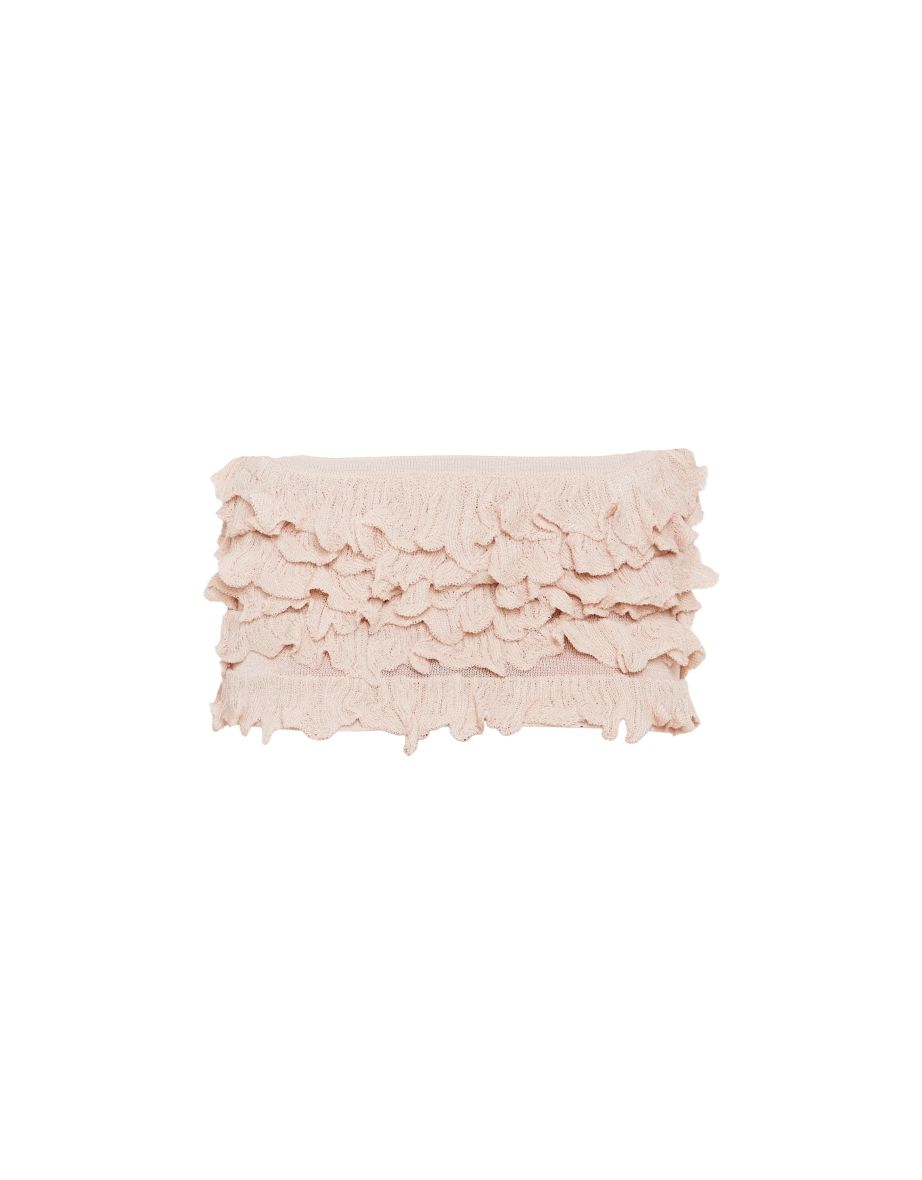 Petite Stone Extreme Micro Mini Skirt With Ruffle Details - 5