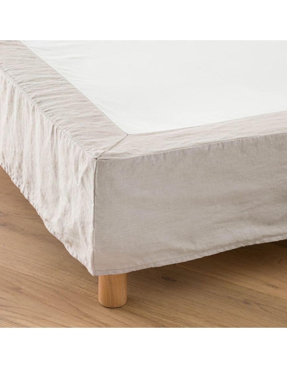 Abella Short Plain Washed Linen Valance