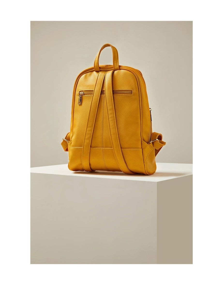 Mustard Zip Pocket Rucksack - 4