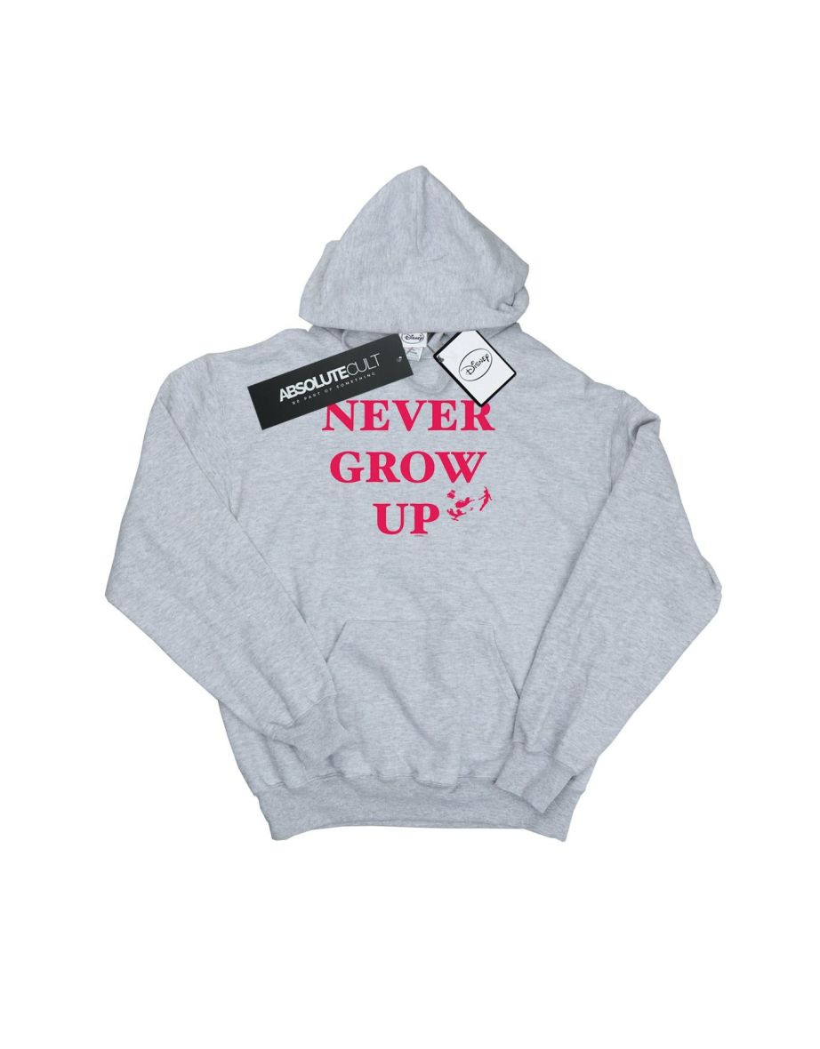 Disney Boys Peter Pan Never Grow Up Hoodie - Sports Grey
