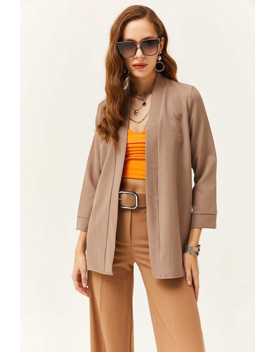 Women's Mink Shawl Collar Atlas  Blazer
