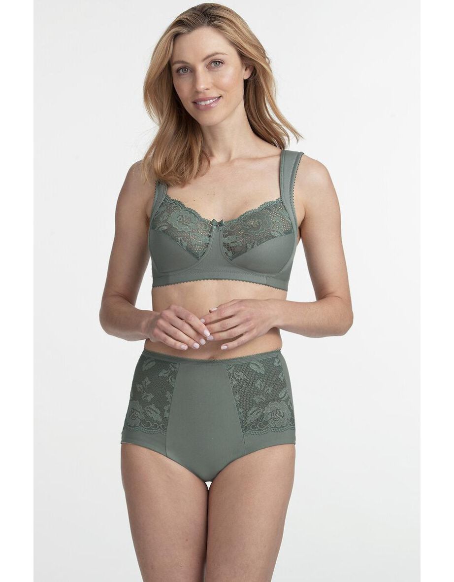 Lovely Lace Control Knickers in Cotton Mix