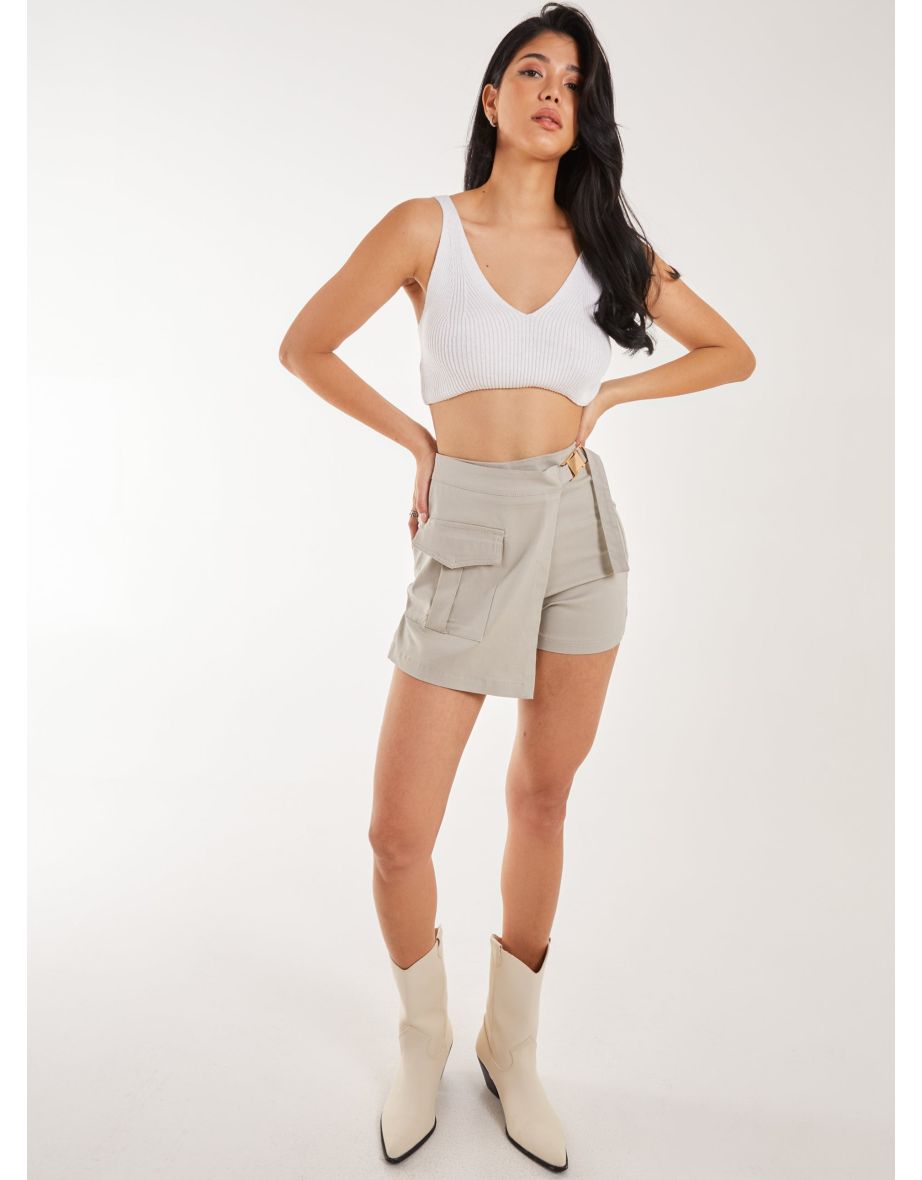 Utility Belt Detail Wrap Skort