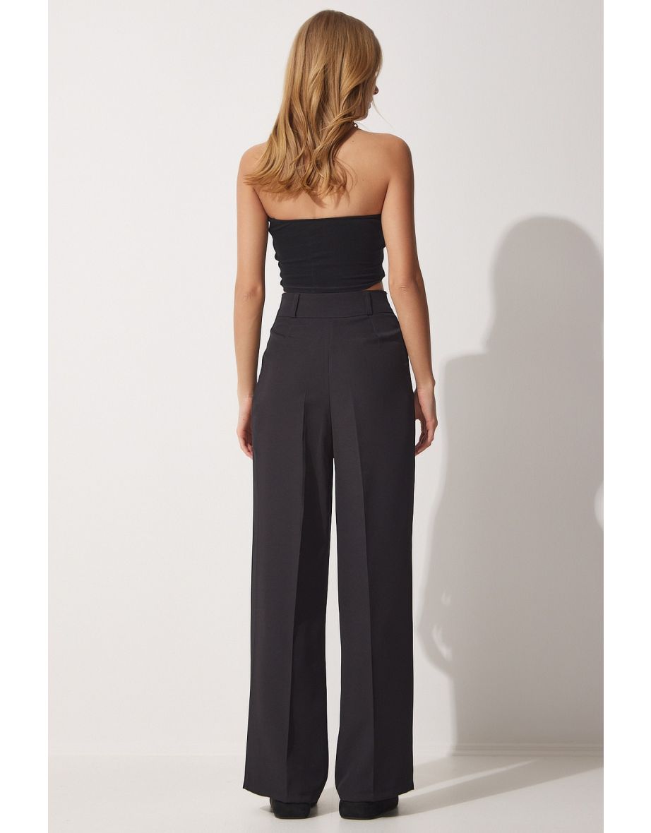 Pants - Black - Wide leg - 5